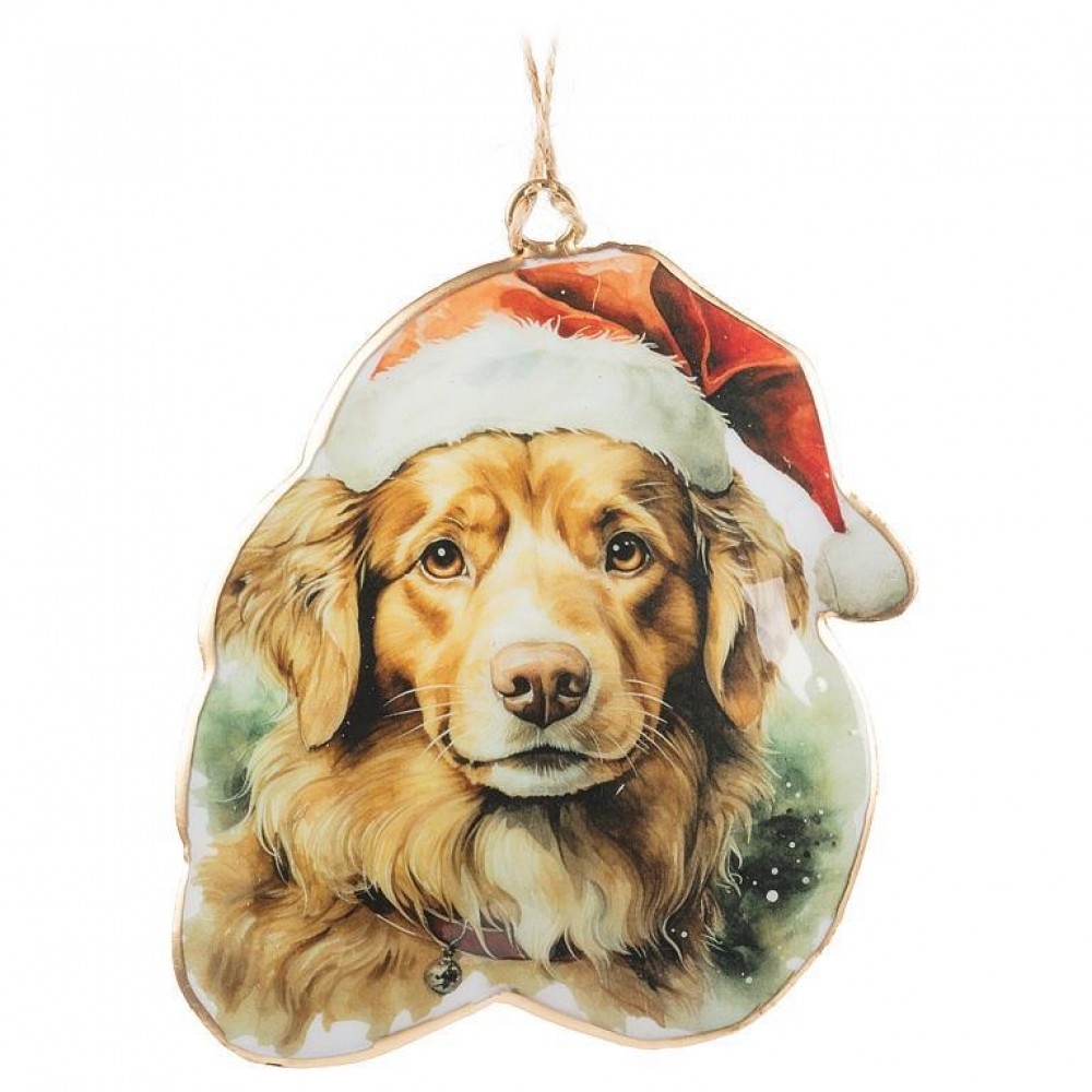 AB-37-IMPRINT-143_Q01 Dog With Santa Hat Ornament