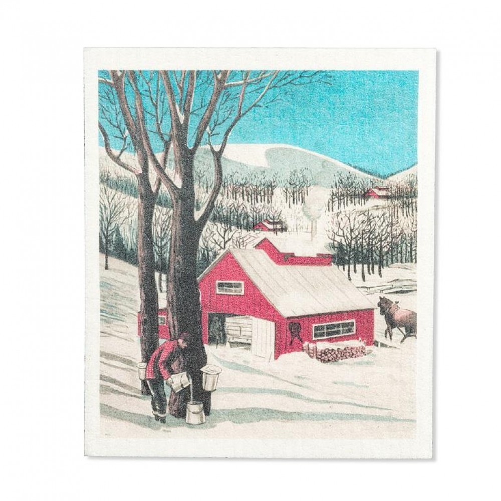 Picture of MDR Trading Inc. AB-20-ASD-QUEBEC_Q01 Maple Sugar Shack Dishcloth