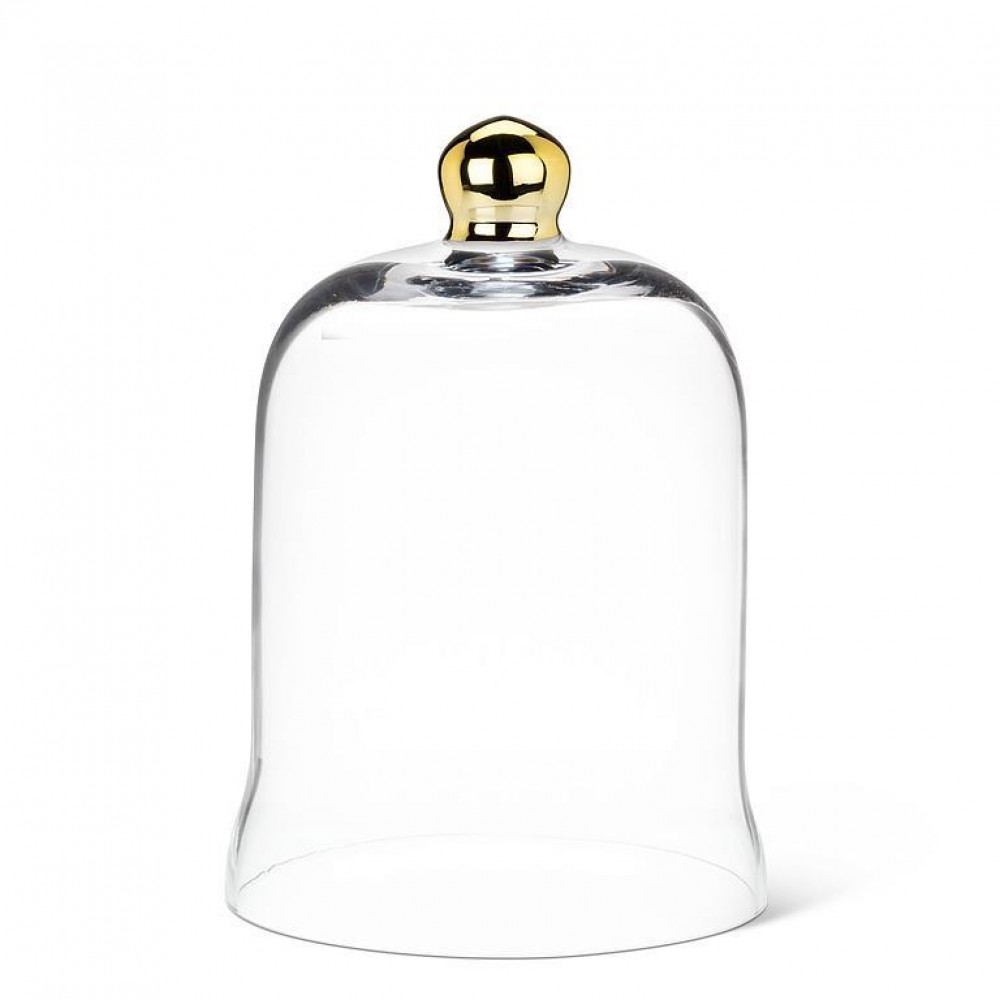 AB-27-LIBERTY-MD Medium Bell Shape With Gold Knob Cloche