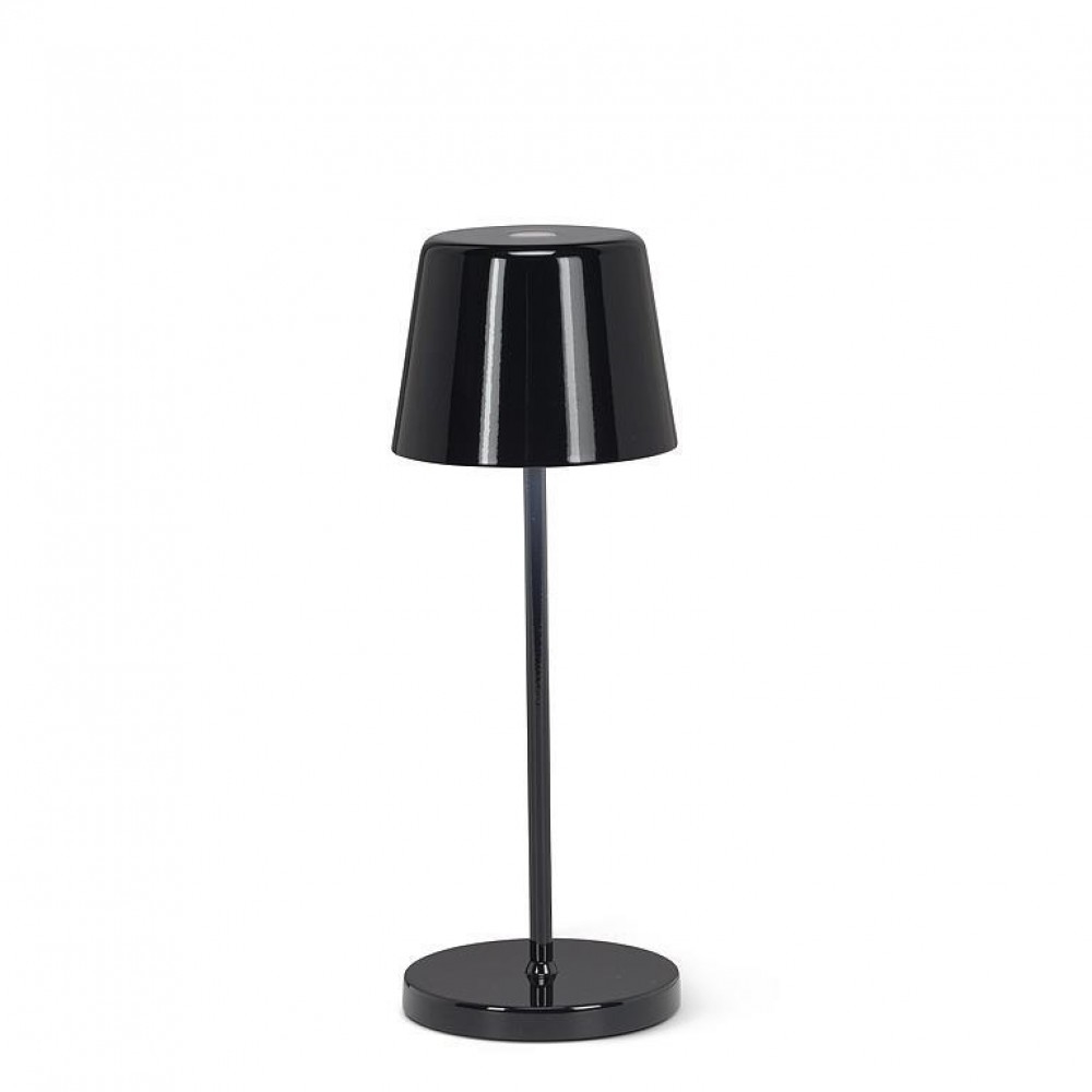 AB-20-CROSBY-BLK Bell Shape Glossy Black Led Lamp