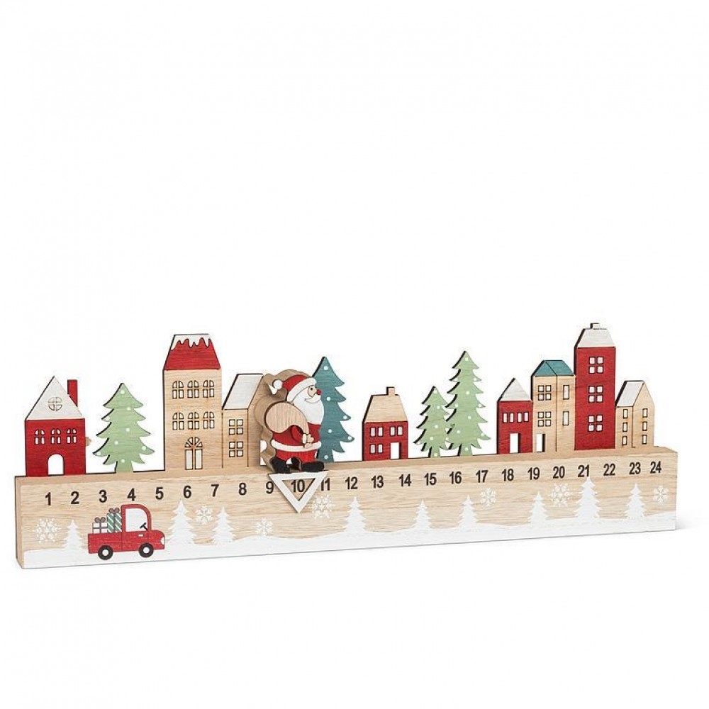 Picture of MDR Trading Inc. AB-27-WOODLAND-968 Santa Walking Through Town Advent Calendar