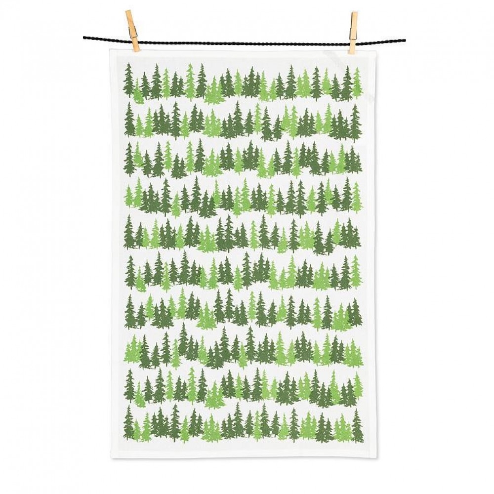Picture of MDR Trading Inc. AB-56-VT-AB-233 Rows Of Evergreens Tea Towel
