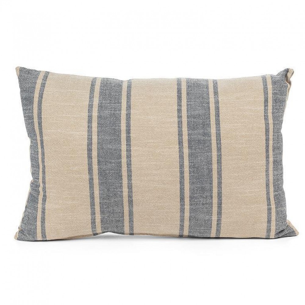 AB-46-CANNES-BLU Ticking Stripe Pillow