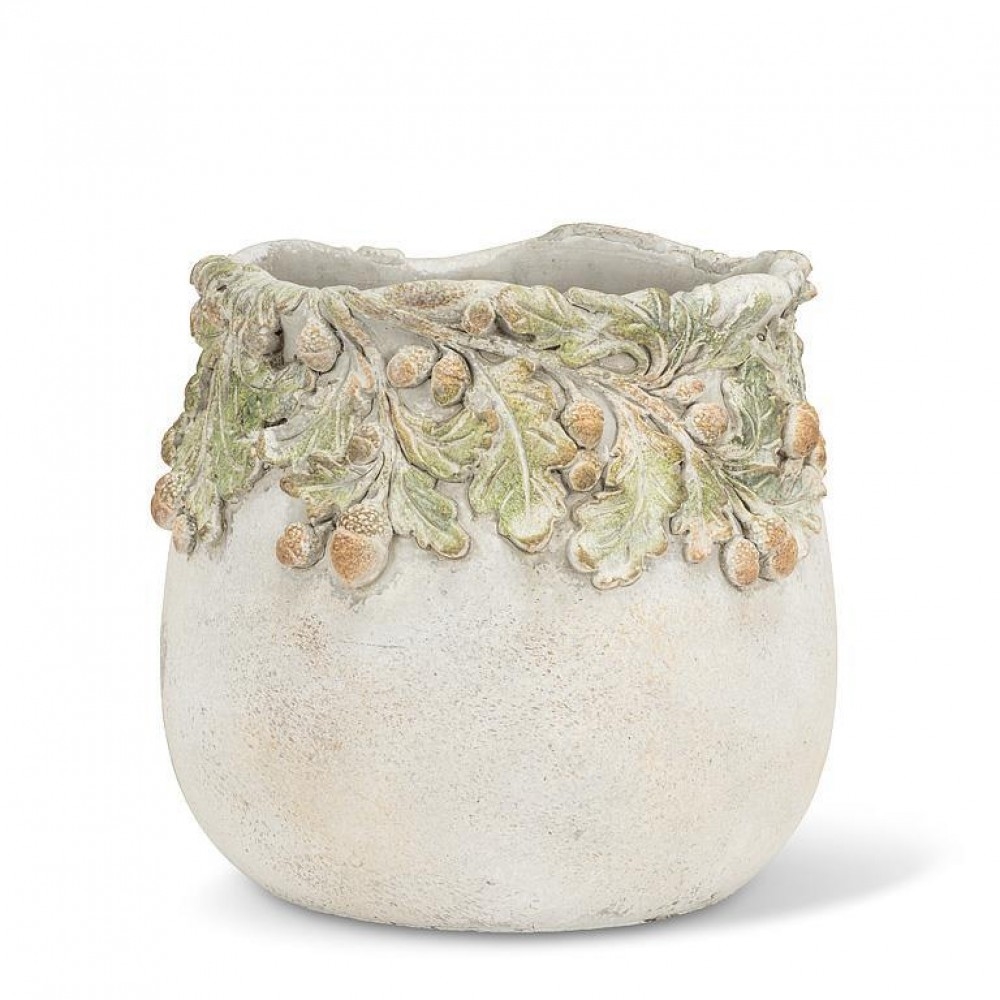 AB-27-OAKWOOD-162-MD Medium Oak Leaves & Acorns Planter