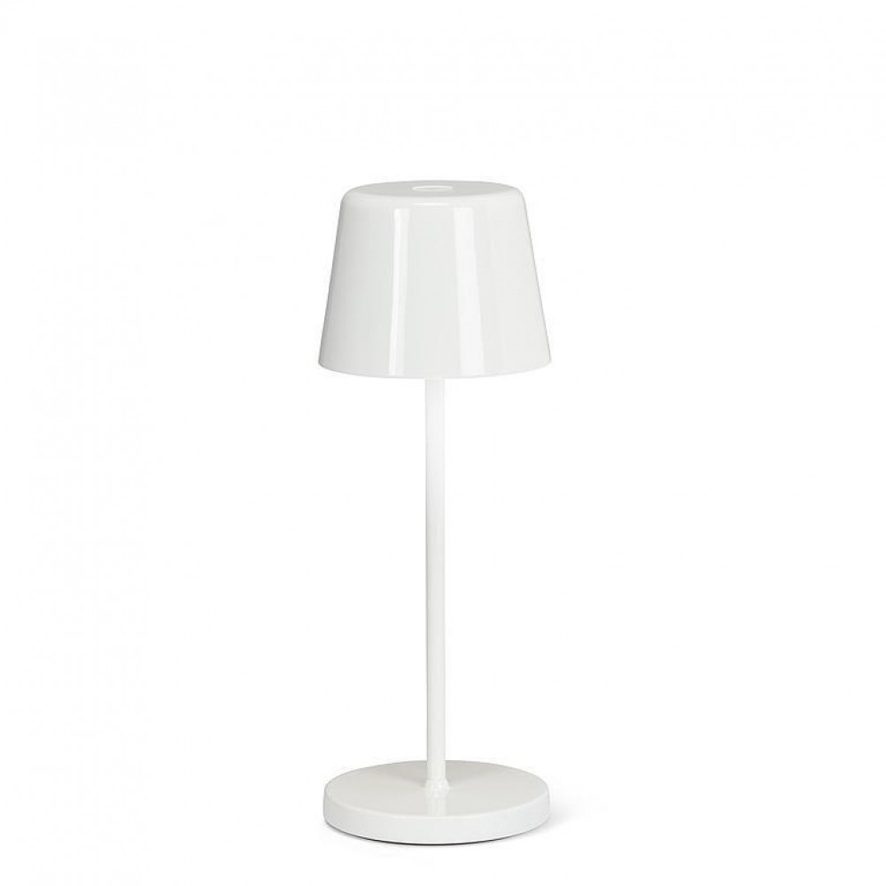 AB-20-CROSBY-WHT Bell Shape Gloss White Led Lamp