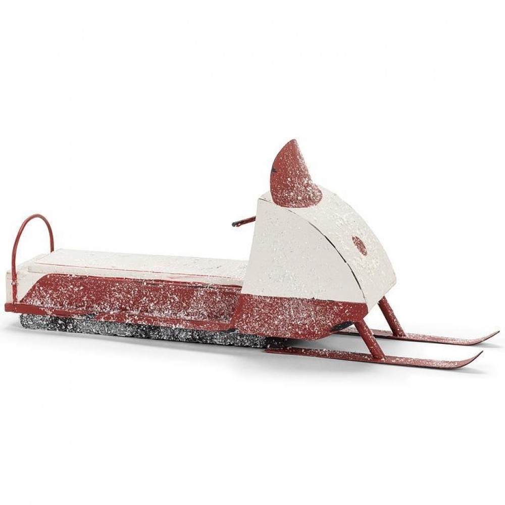 AB-27-WINTER-3147 Snowy Snowmobile Figurine