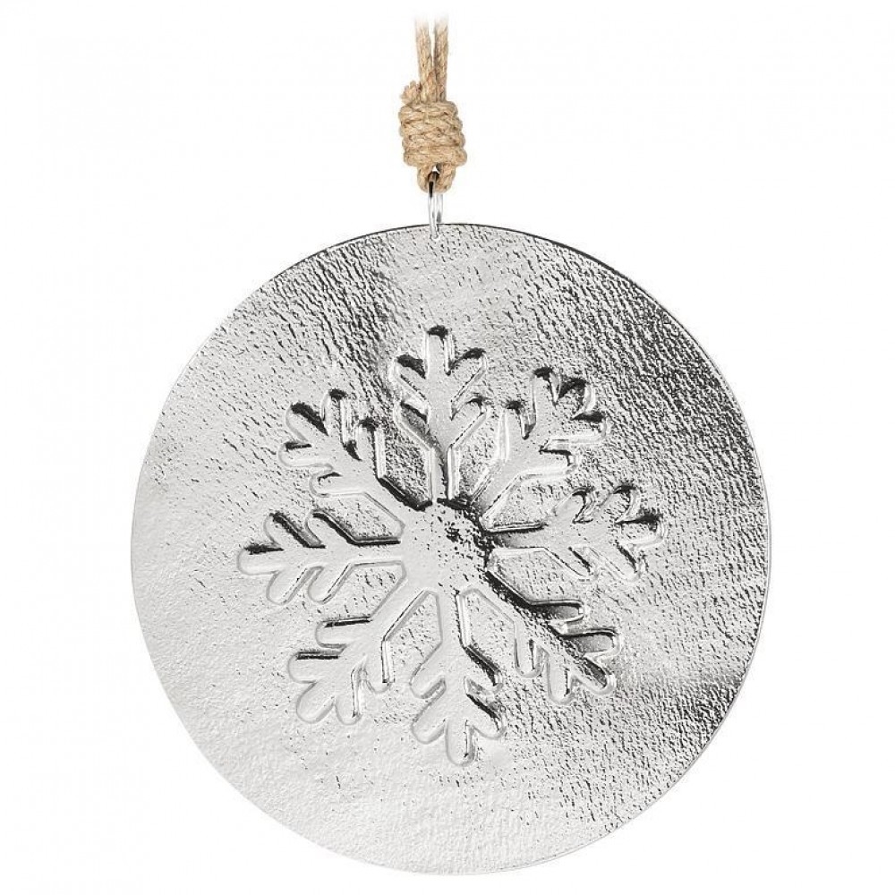 AB-51-MEDALLION-69-SIL_Q01 Large Medallion With Snowflake Hanging Decoration