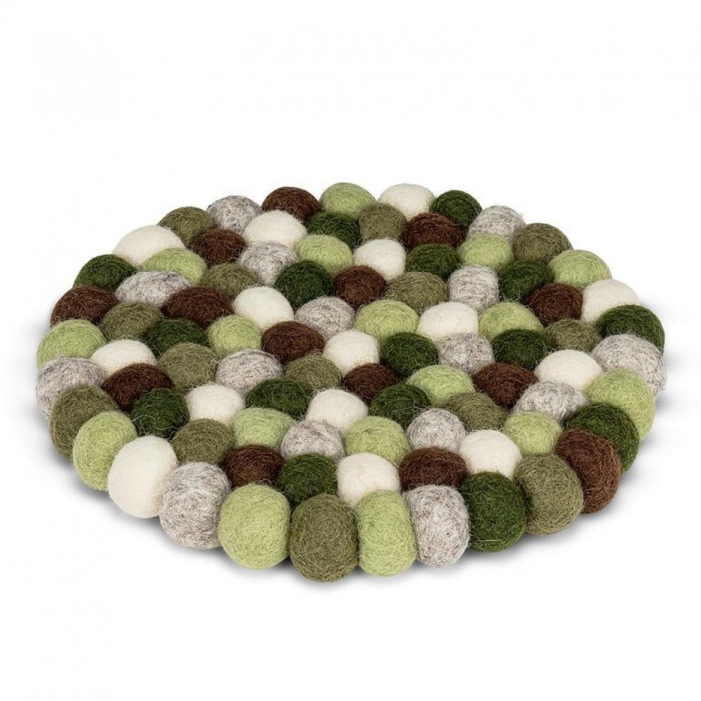 Picture of MDR Trading Inc. AB-28-NEPAL-01-GRN Felt Ball Trivet