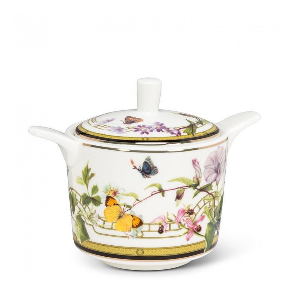 Picture of MDR Trading Inc. AB-27-SHANGRILA-SUGAR Butterfly Garden Covered Sugar Pot