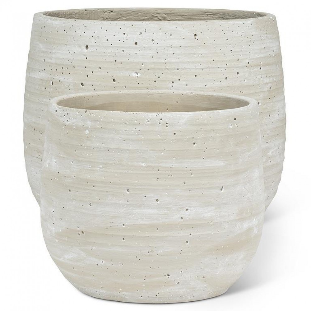 AB-27-TERRAIN-623-SET Set Of 2 Extra Large Ridge & Hole Planters