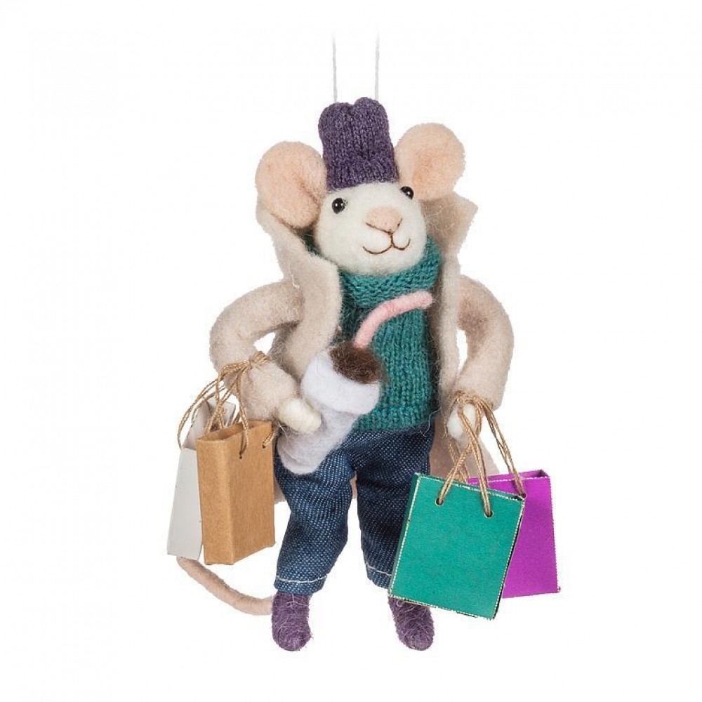 AB-27-MERINO-360_Q01 Mouse On A Shopping Spree Ornament