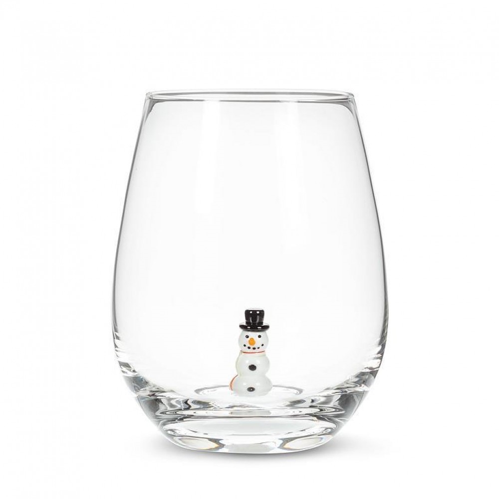 AB-27-VINO-211_Q01 Snowman Icon Stemless Wine Glass