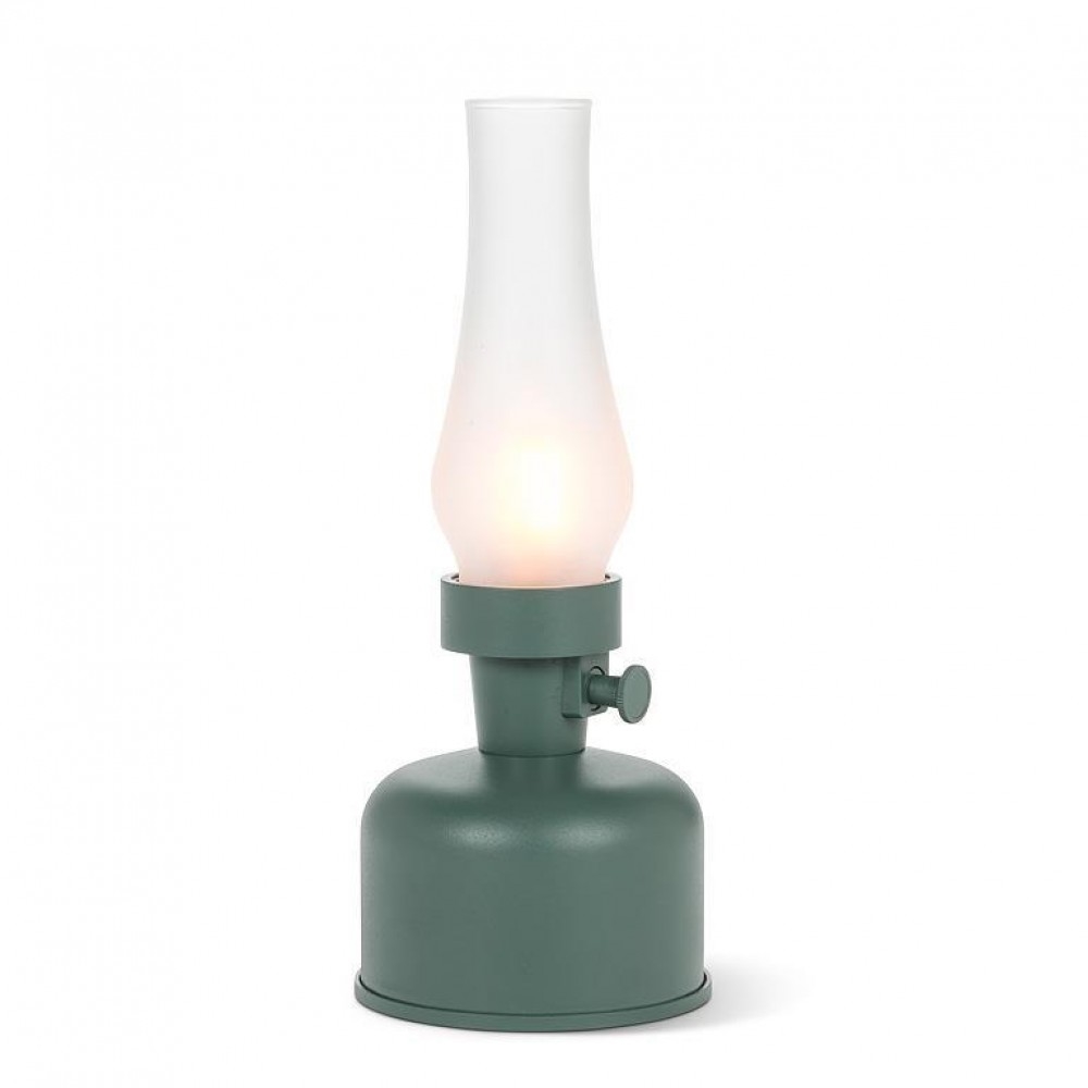 AB-27-LAMPLITE-200-GRN Lantern Look With Chimney Led Lamp