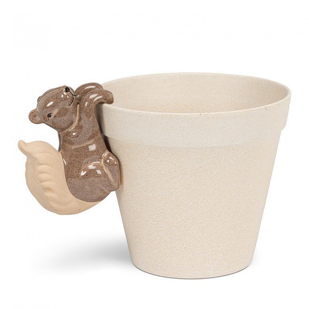 AB-27-CRITTER-321_Q01 Climbing Squirrel Pot Hanger Figurine