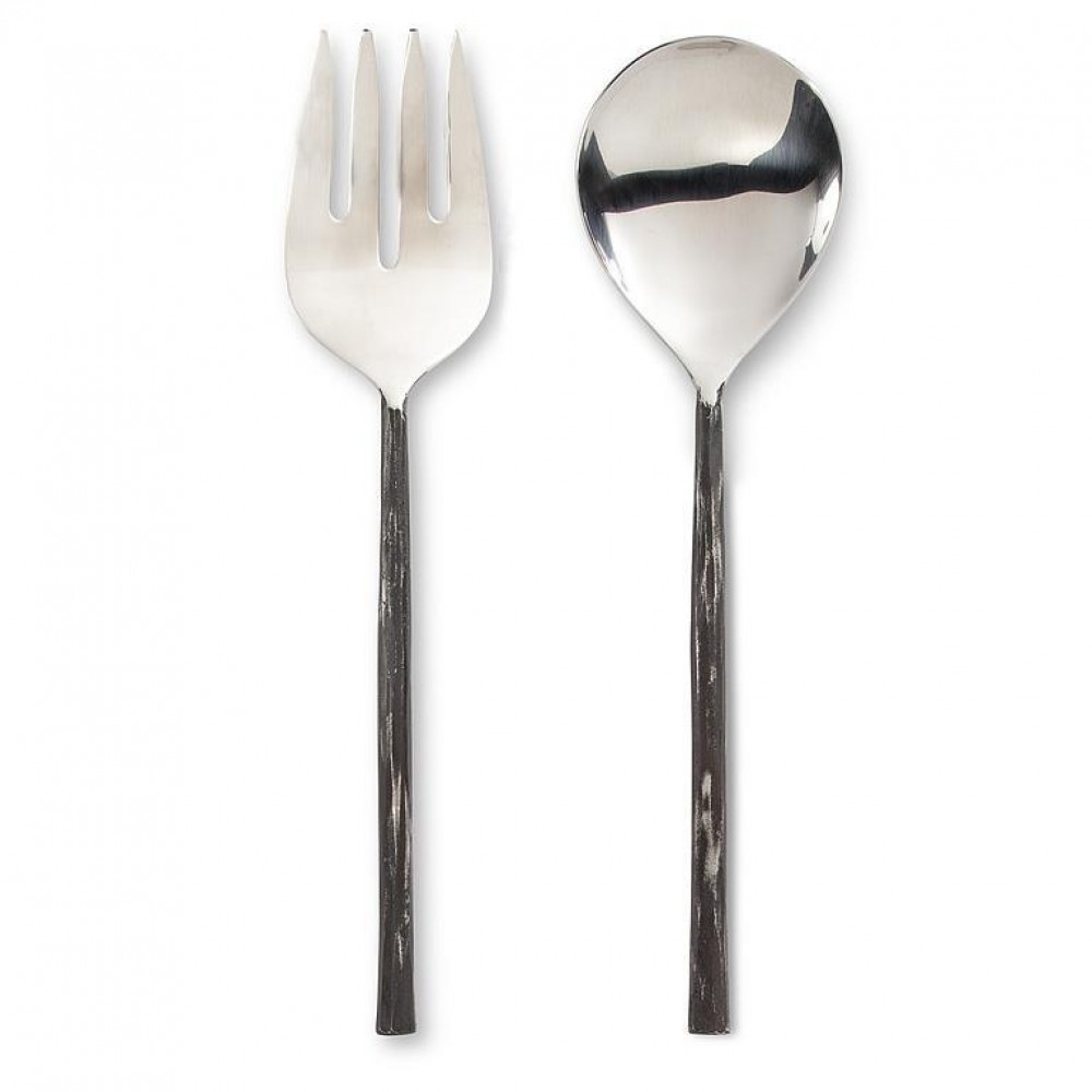 Picture of MDR Trading Inc. AB-36-IRON-SET Antique Black Forge Finish Handles Salad Serving Utensils
