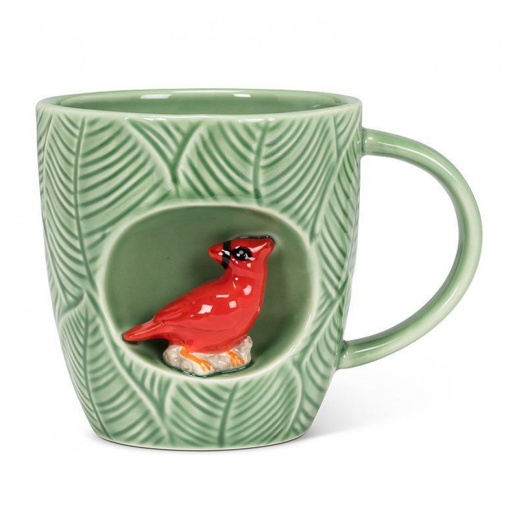 Picture of MDR Trading Inc. AB-27-ALCOVE-663_Q01 Leaf Pattern With Cardinal Mug
