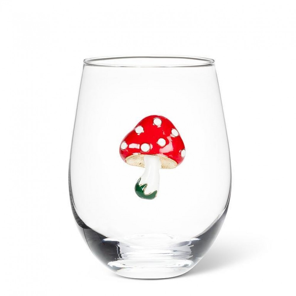 Picture of MDR Trading Inc. AB-27-BLING-001_Q01 Mushroom Pattern Stemless Wine Glass