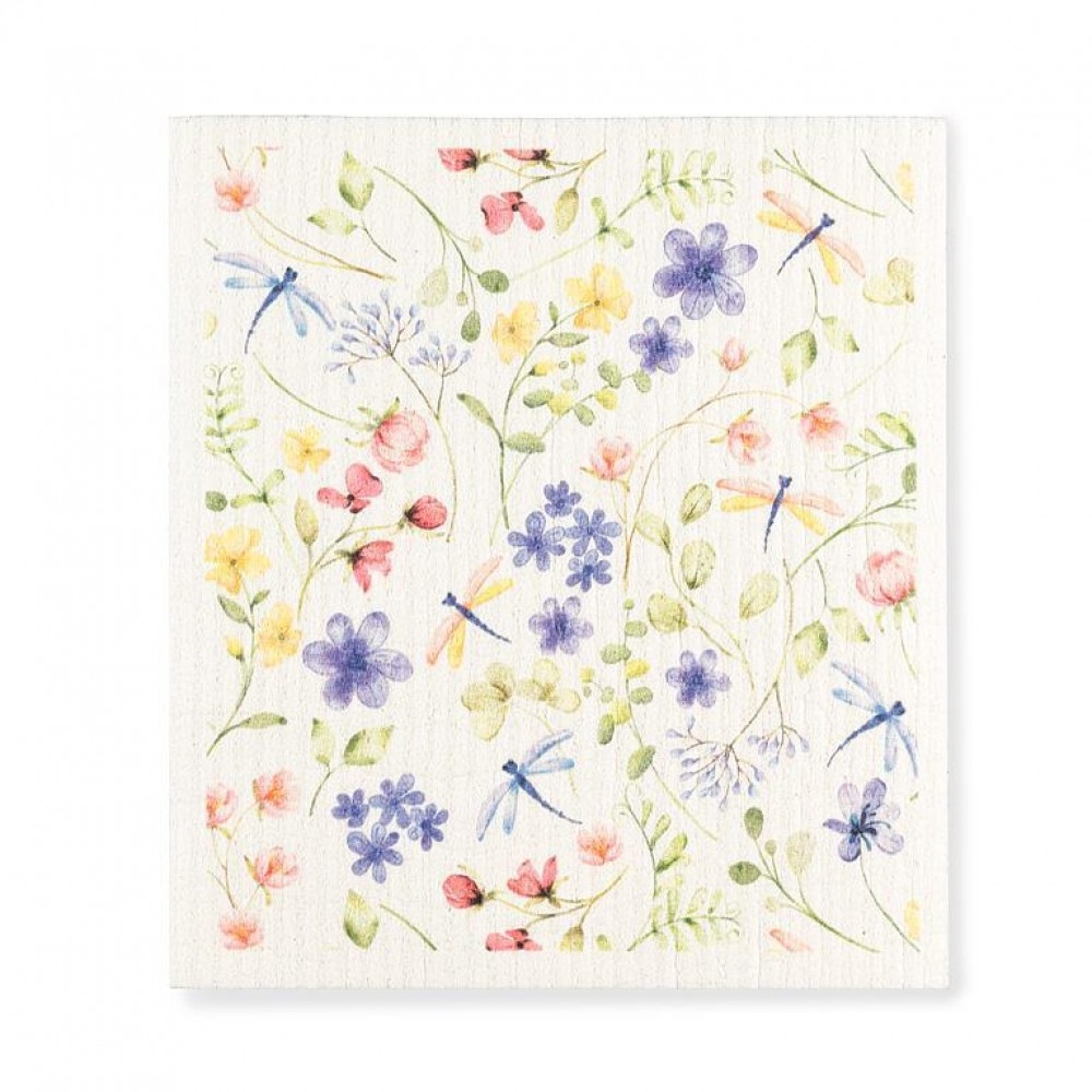 Picture of MDR Trading Inc. AB-20-ASD-020_Q01 Dragonfly & Floral Pattern Dishcloth