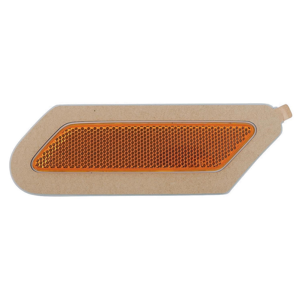 Replacement Front Driver Side Bumper Cover Reflector - Black - Single Unit - Direct Fit