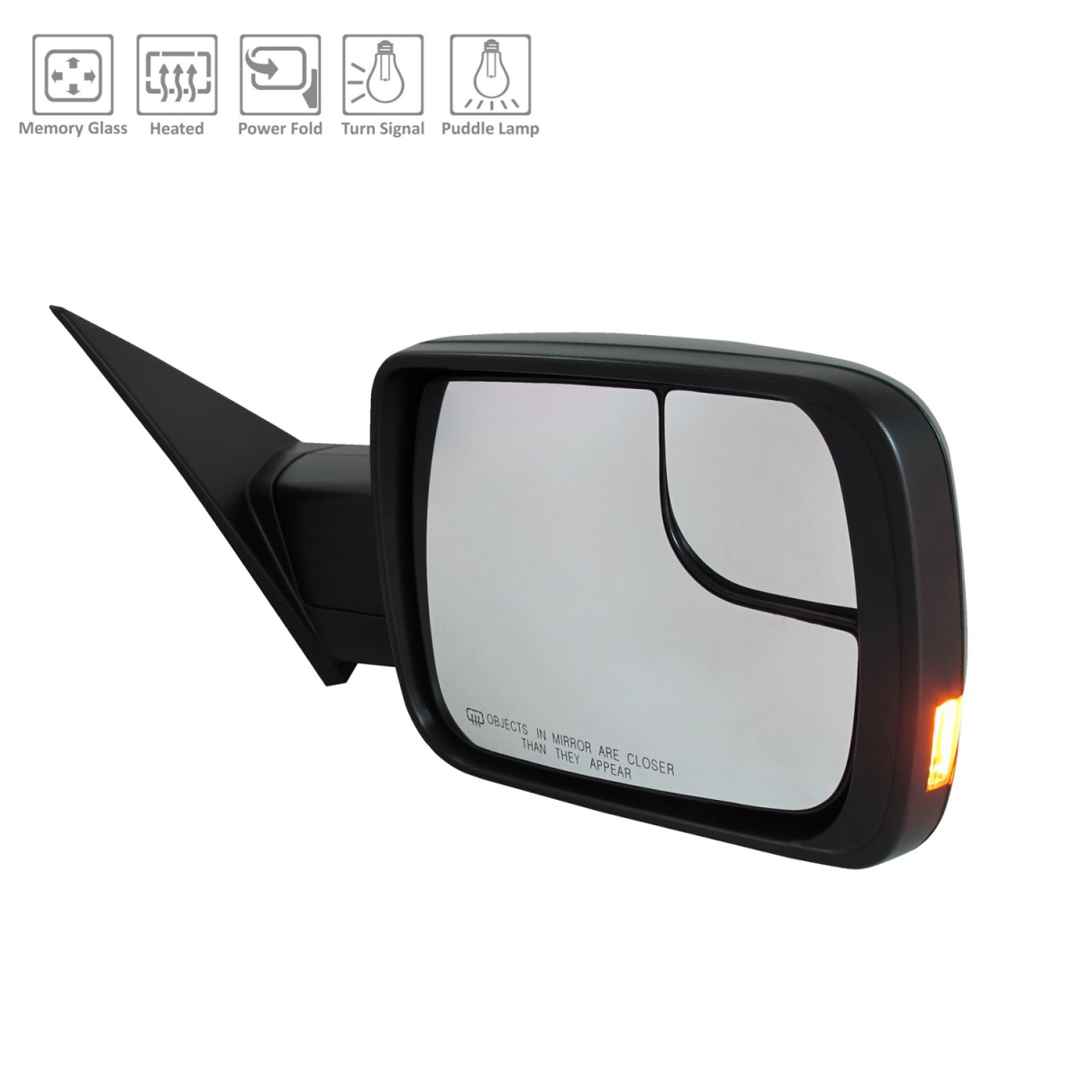 TA-CH1321476 Replacement Passenger Side Power Door Mirror For RAM PICKUP-RAM-1500 2019-2022(CH1321476)