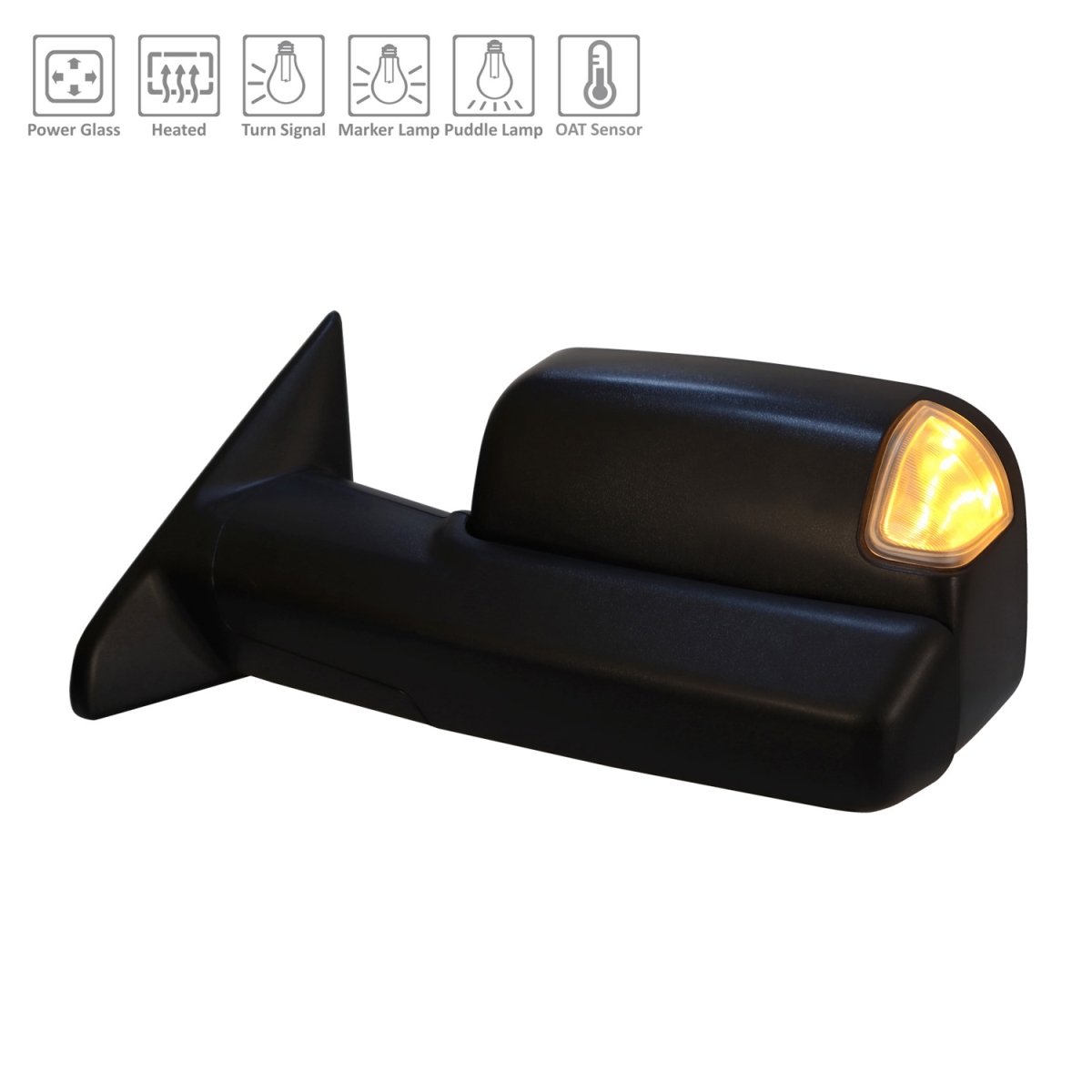 TA-CH1320505 Replacement Driver Side Power Door Tow Mirror For RAM PICKUP-RAM-5500 2019-2020(CH1320505)