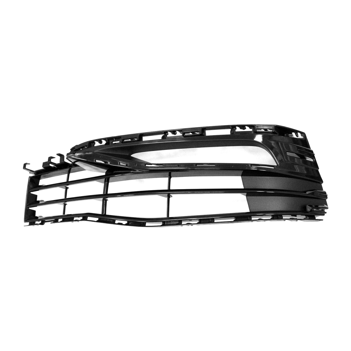 Replacement Front Driver Side Bumper Grille - Black - Single Unit - Direct Fit