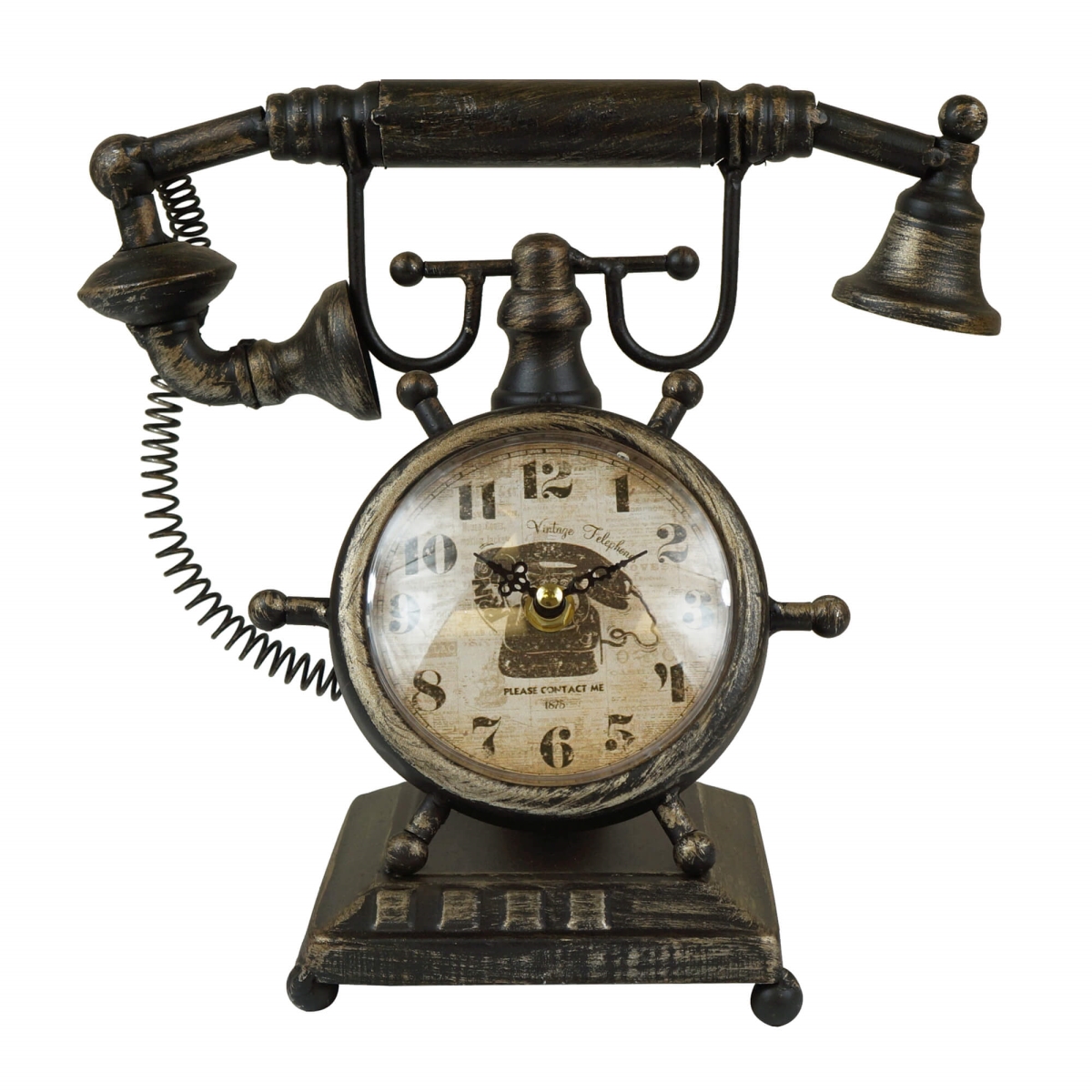 Picture of Mr. MJs Trading BM-YW1809 Bronze Vintage Telephone Table Clock