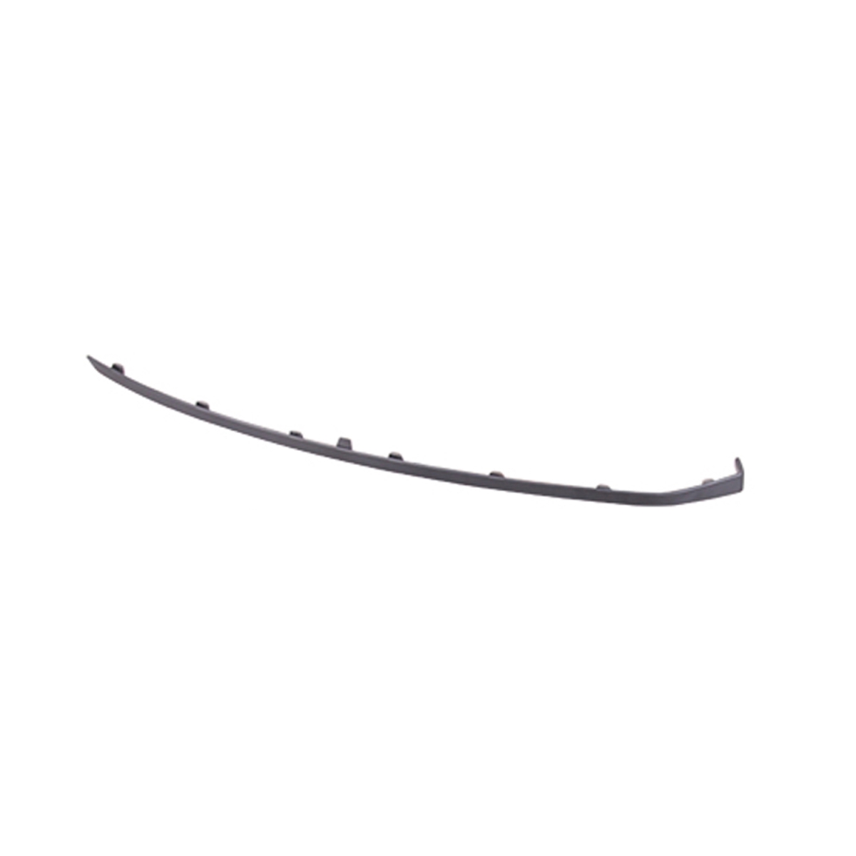 Replacement Front Passenger Side Bumper Cover Molding - Black - Individual - Direct Fit