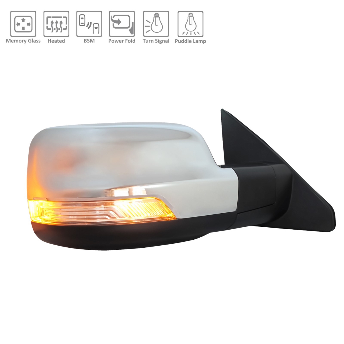 TA-CH1321526 Replacement Passenger Side Power Door Mirror For RAM PICKUP-RAM-1500 2019-2022(CH1321526)