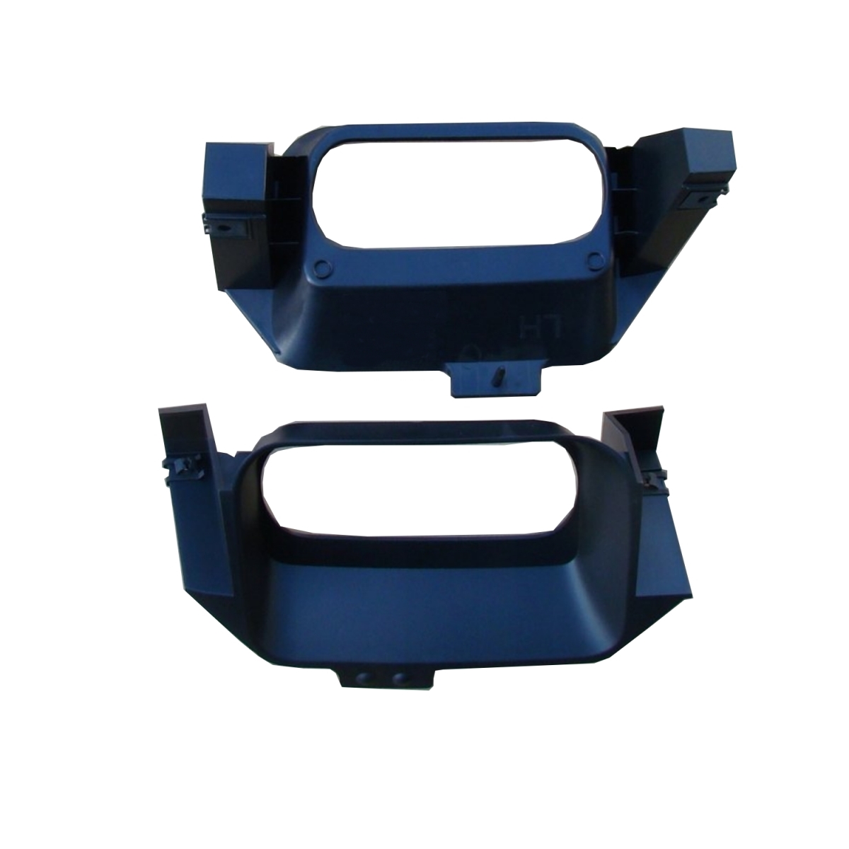 Front Tow Hook Bezel Pair - Black - Set of 2 - Direct Replacement