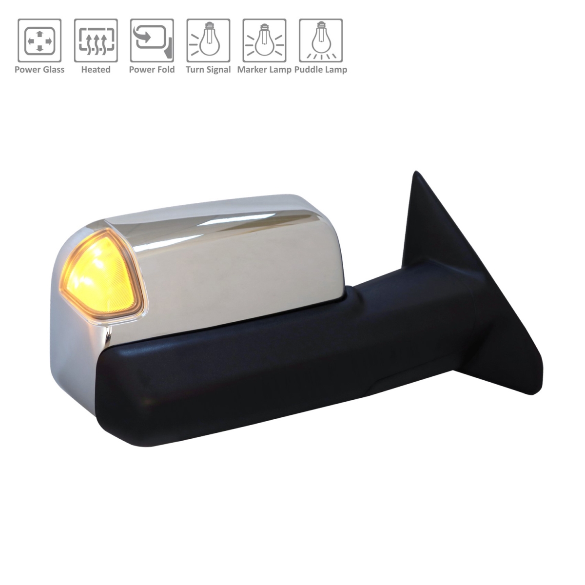 TA-CH1321507 Replacement Passenger Side Power Door Tow Mirror For RAM PICKUP-RAM-3500 2019-2022(CH1321507)