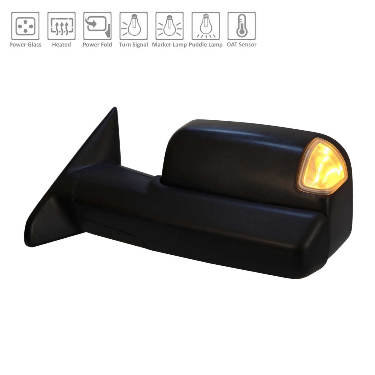 TA-CH1320506 Replacement Driver Side Power Door Tow Mirror For RAM PICKUP-RAM-3500 2019-2020(CH1320506)