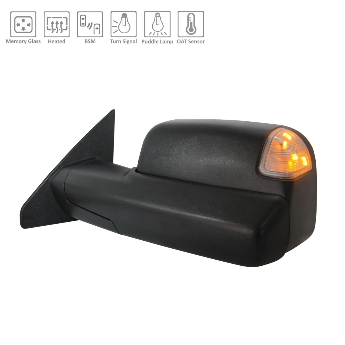 TA-CH1320529 Replacement Driver Side Power Door Mirror For RAM PICKUP-RAM-1500 2019-2023(CH1320529)