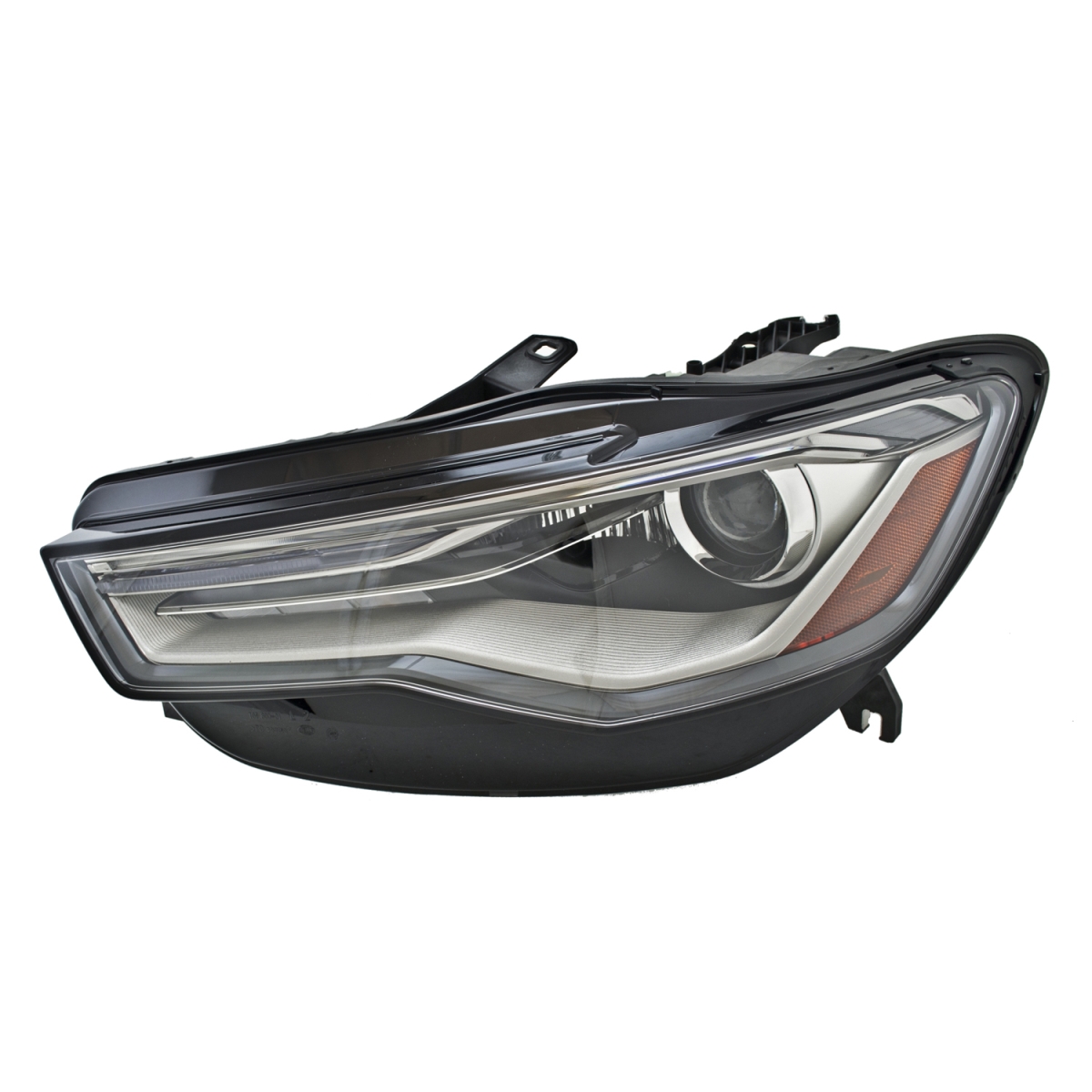 Replacement Driver Side Bi-HID Headlight Lens - Black - Individual Unit - Durable Construction