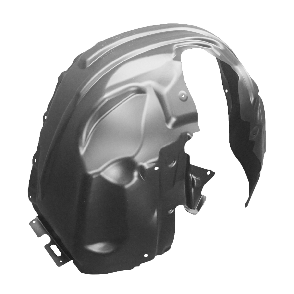 Replacement Front Passenger Side Fender Liner - Black - Single Unit - Durable Construction
