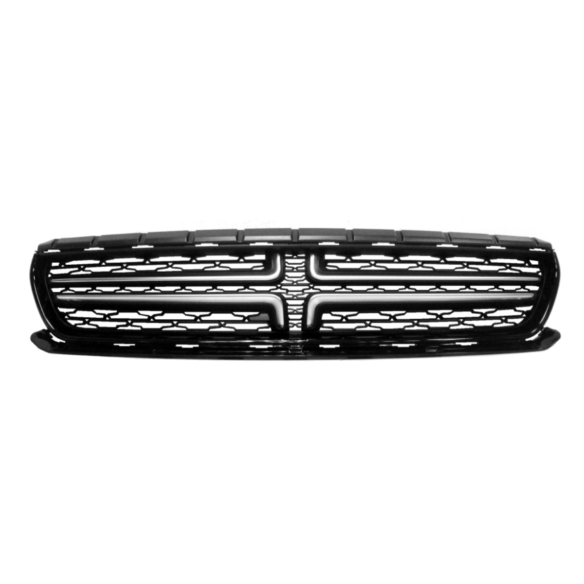 Replacement Front Grille - Black - Direct Fit - Durable Alloy