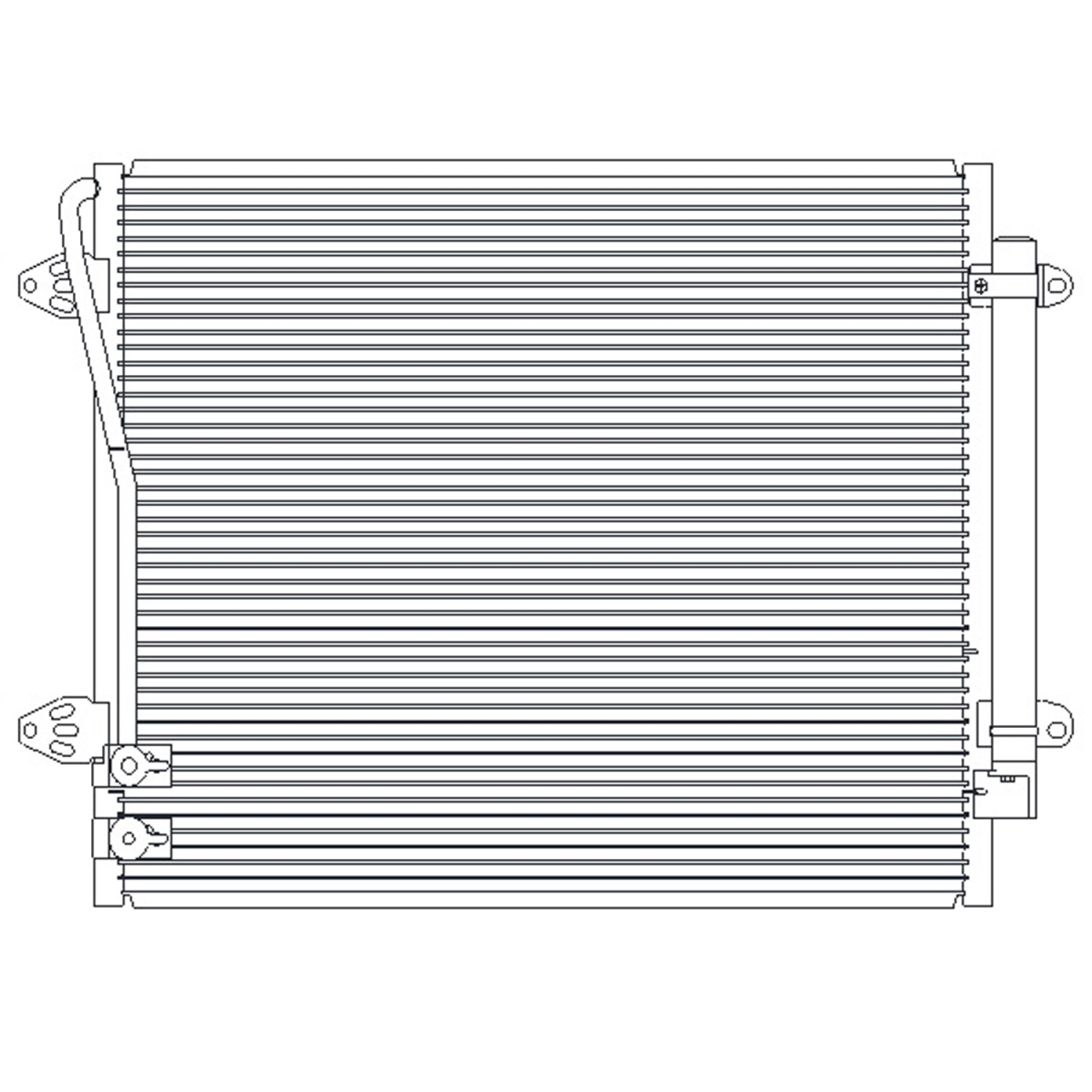 A/C Condenser for Volkswagen Passat (2012-2022) - Black - Direct Replacement - Durable Construction