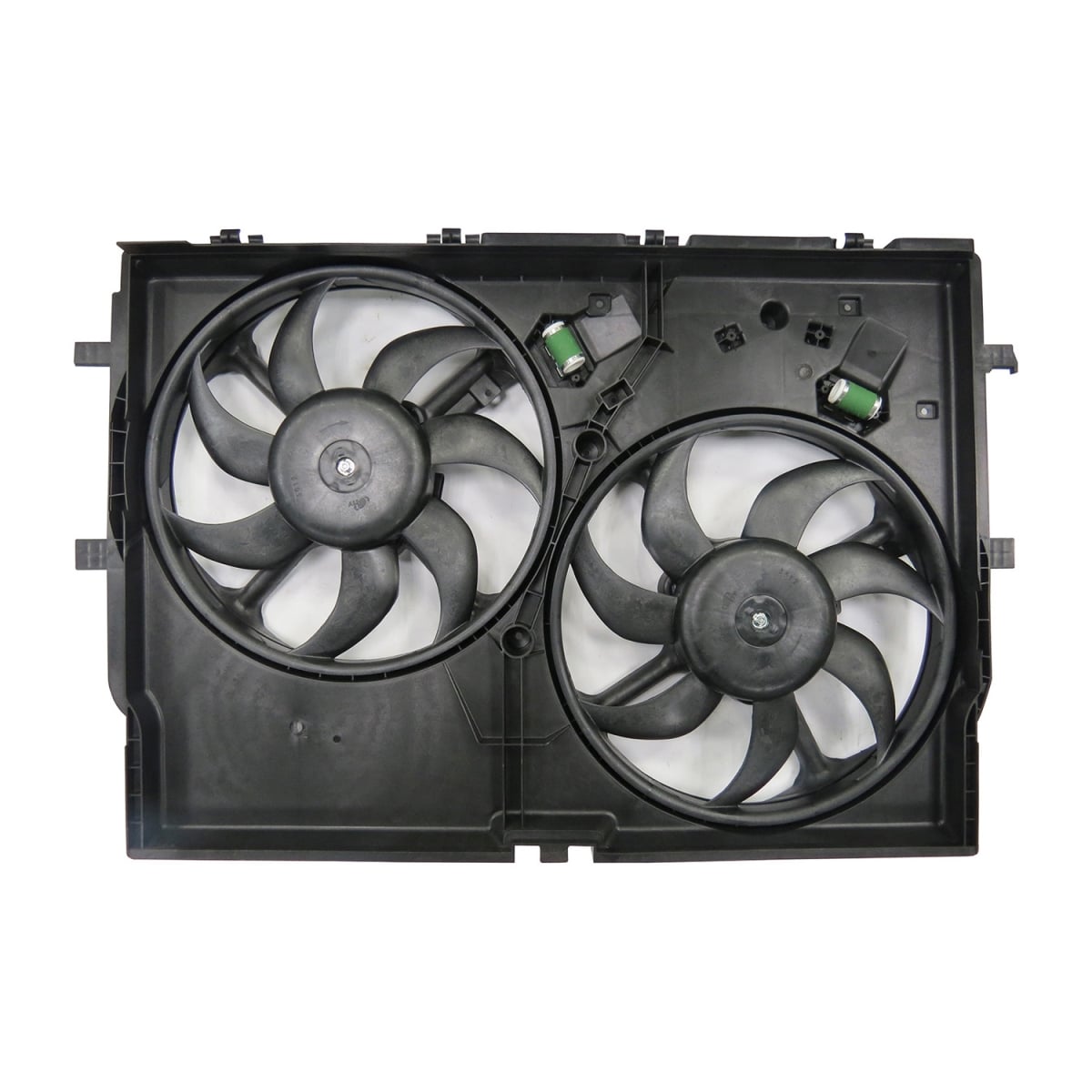 TA-CH3115186 Replacement Radiator And Condenser Fan Assembly With Two Fans Side By Side For RAM PROMASTER_3500 2014-2022(CH3115186)