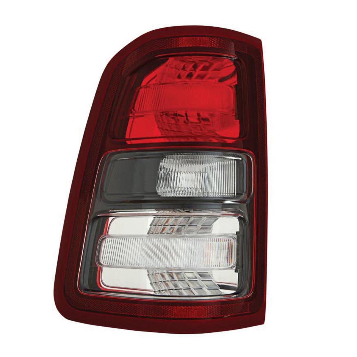 Replacement Driver Side Halogen Tail Light Assembly - Black - Single Unit - Direct Fit