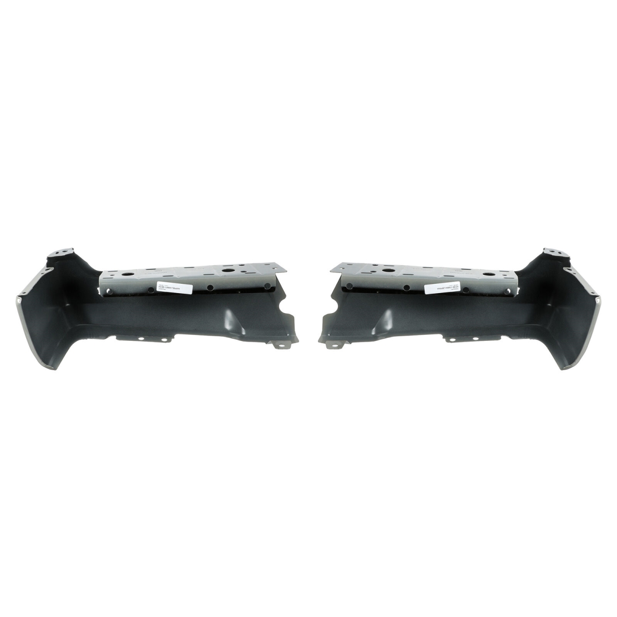 Replacement Rear Bumper Face Bar - Black - 2-Piece Set - Durable Alloy