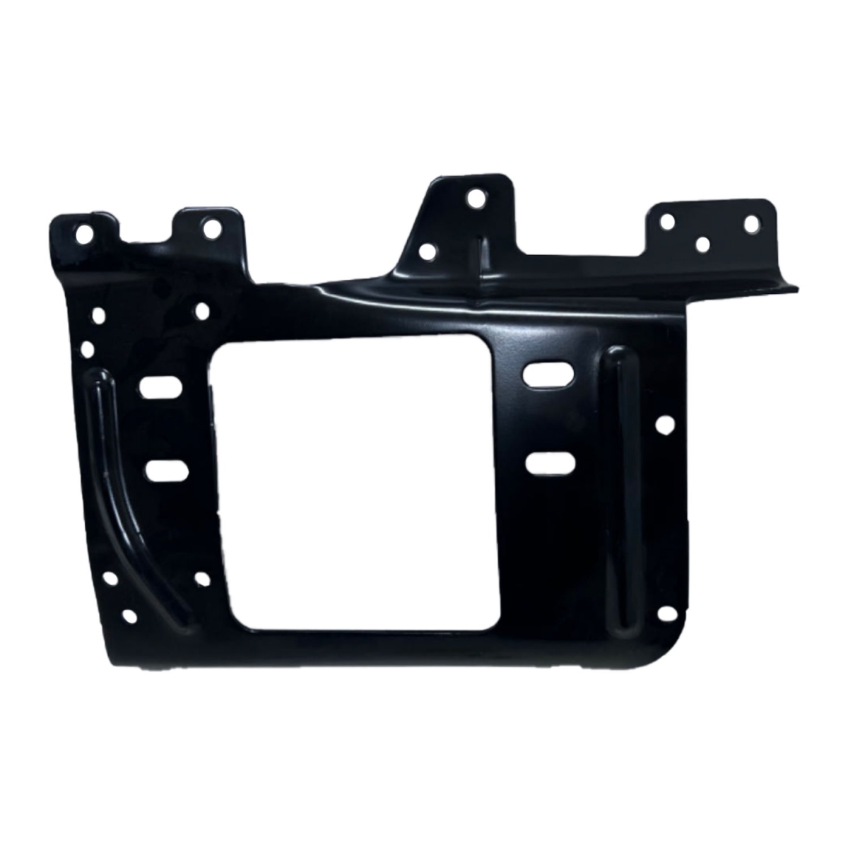 Replacement Front Driver Side Bumper Mounting Plate - Black - Single Unit - Direct Fit