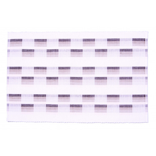 AG-01269S-4 19 in. Ribbed Placemats, Coco Check - Set of 4