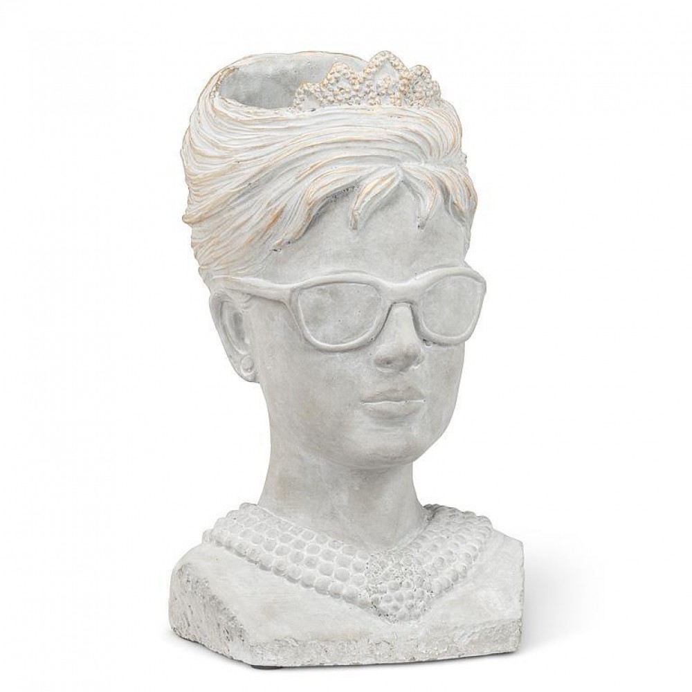 UNBT-01140 Woman Wearing Sunglasses Planter