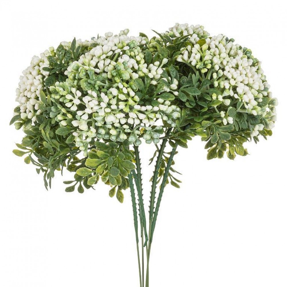 UNBT-01125 White Floral Buds Bouquet Artificial Flower
