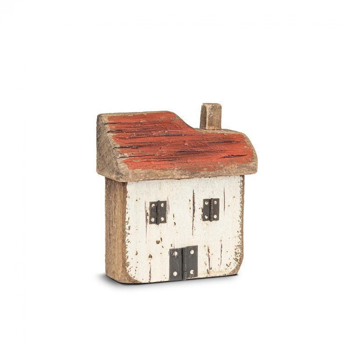 UNBT-01113 White And Red House Figurine