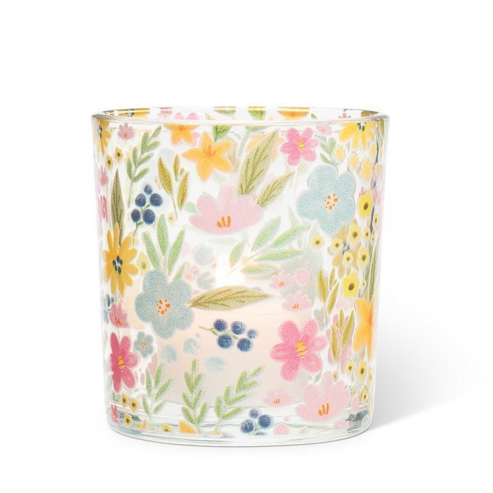 UNBT-00667 Pastel Florals Votive Candle Holder - Multi Color