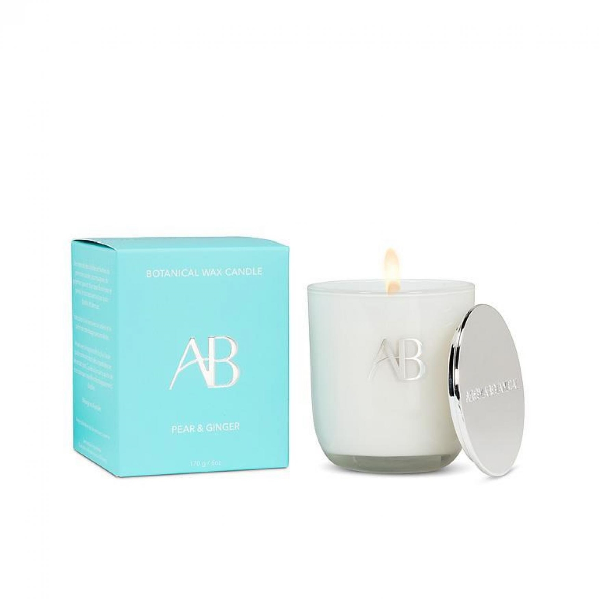 UNBT-00673 Pear Ginger Candle - White