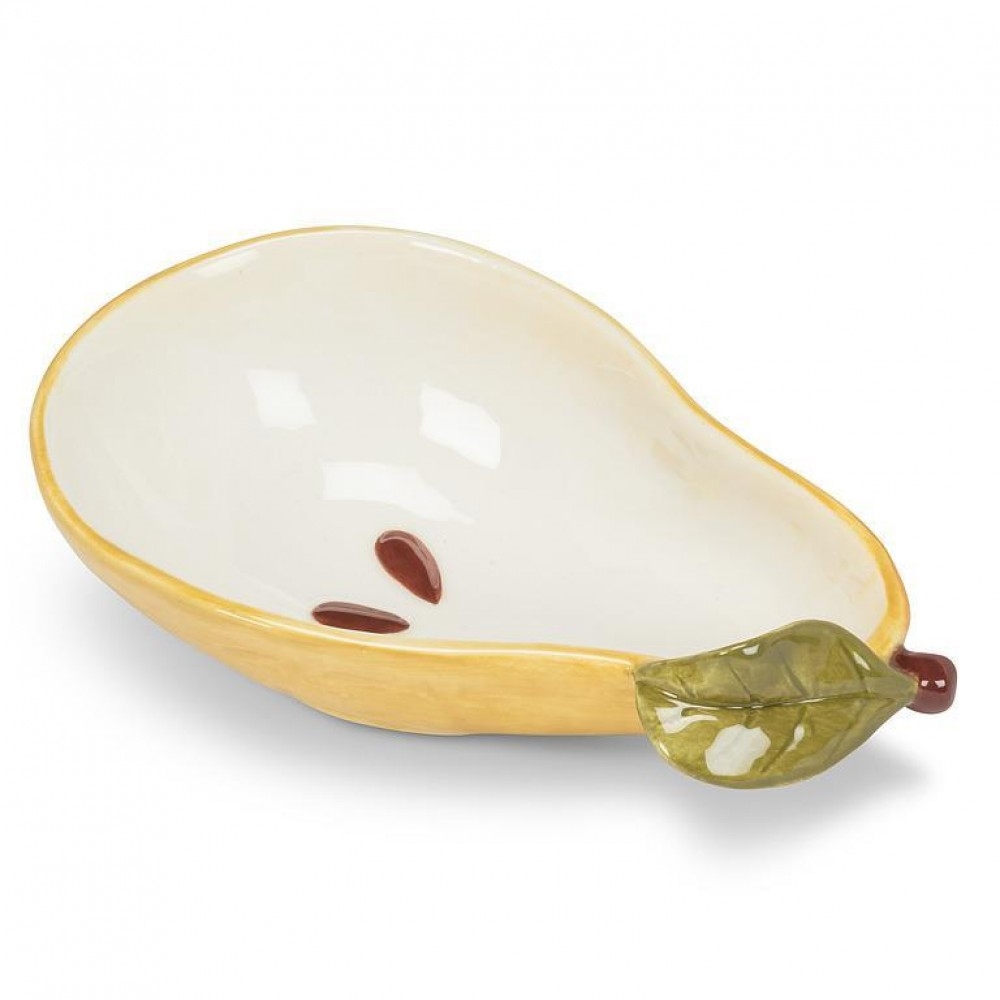 UNBT-00971 Small Pear Shaped Bowl - Yellow & White