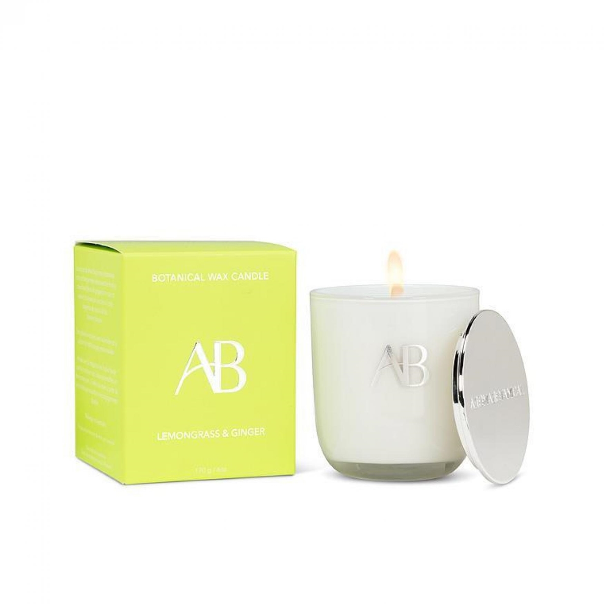 UNBT-00506 Lemongrass Ginger Candle - White