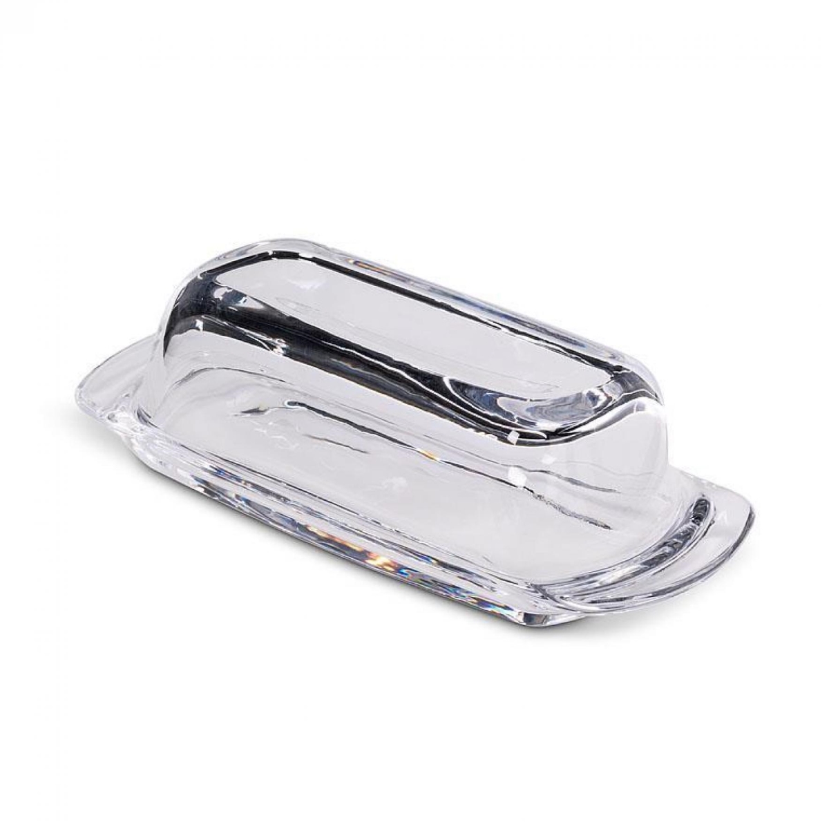 UNBT-00945 Simple Covered Butter Dish - Clear